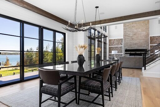 Alright, let’s give it some edge and intention:

This is what happens when bold meets restraint. 
Dark lines, soft light, and a view that refuses to be ignored.

Nothing here is accidental.
@lexingtonhomebrands 
@curreyandco