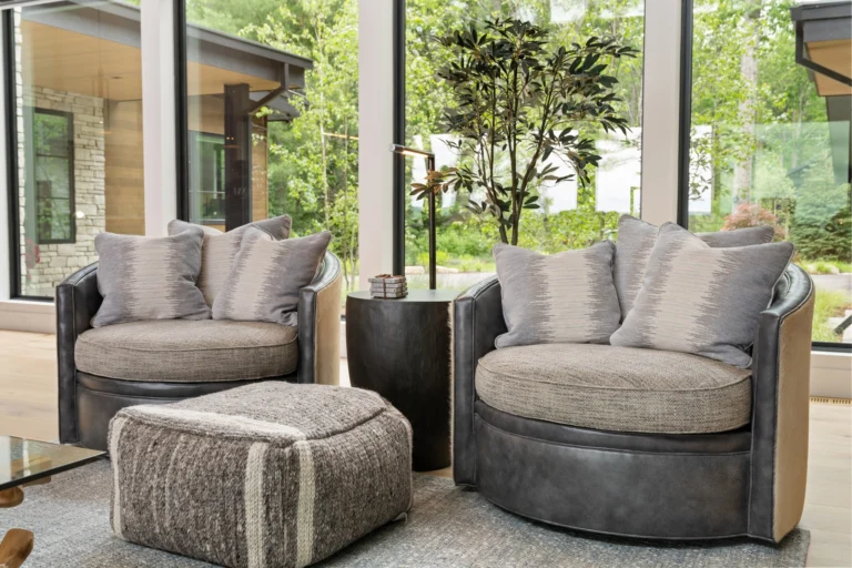 Made for the room you actually want to spend time in. Deep seating, layered texture, and a view that gets to be part of the design.