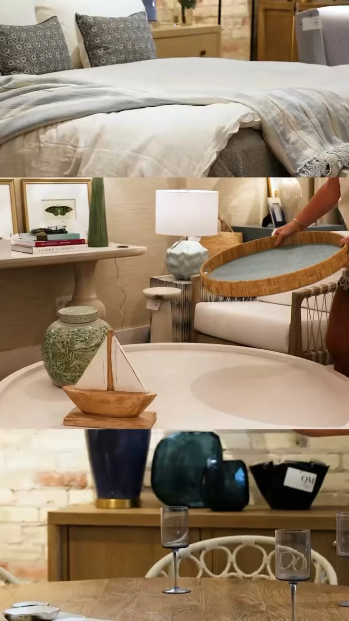 One tray, three ways to style it. 

From the coffee table to the bed to the dining room, the right piece can move throughout your home and feel completely new in every space. Find versatile pieces made to be reimagined in the QM showroom.