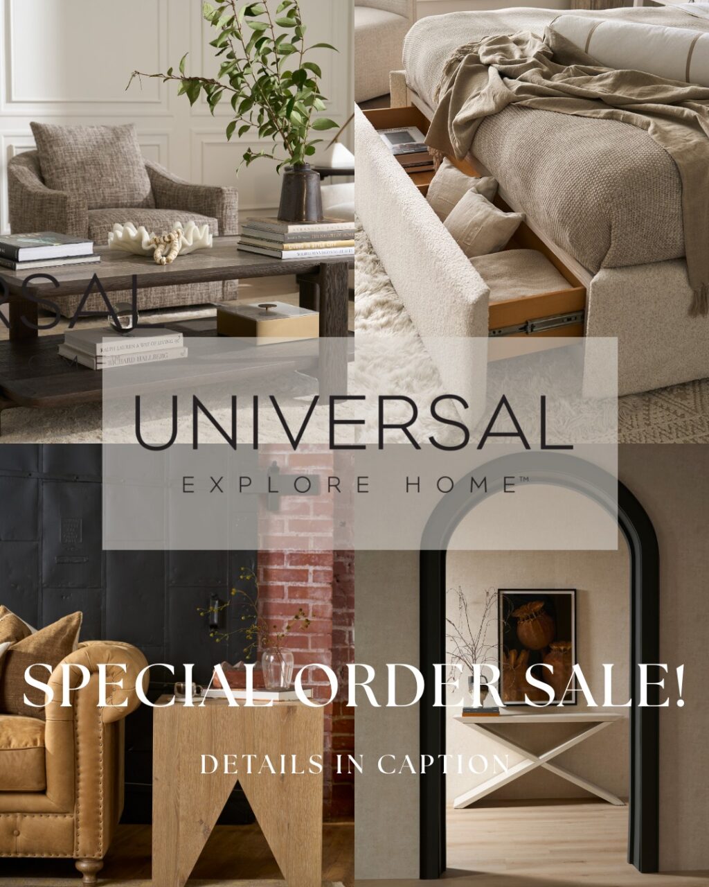In partnership with @universalfurn, one of our most trusted suppliers, we’re pleased to offer an exclusive 30% savings on MSRP for special orders through March 3rd - Don’t miss your opportunity to invest in elevated design, exceptional craftsmanship, and lasting quality. 

Open Monday - Saturday | 10 AM to 5 PM

#furnituredesign #interiordecor #luxuryfurniture #ElevatedLiving